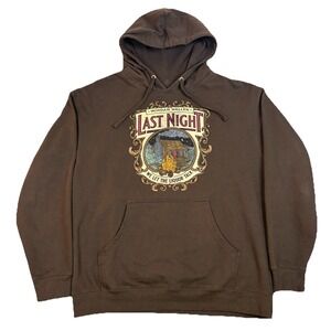 Morgan Wallen Last Night Tour Hoodie Brown We Let‎ Liquor Talk Country Music L